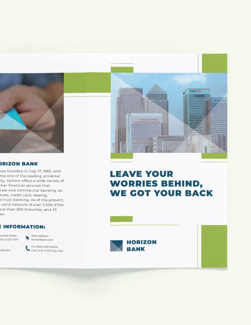 Banking Bi-Fold Brochure Template
