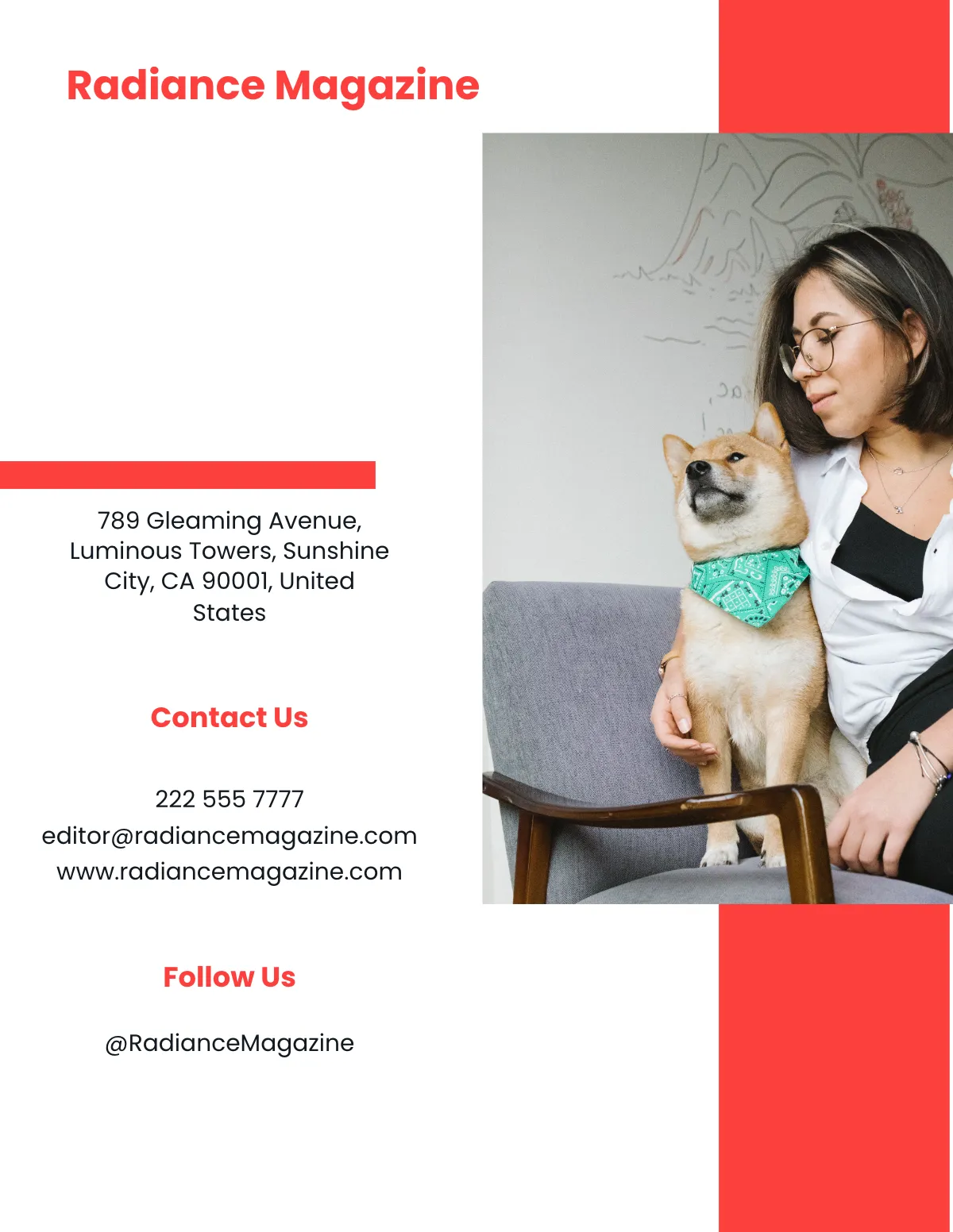 Free Minimalist Layout Magazine Template to Edit Online