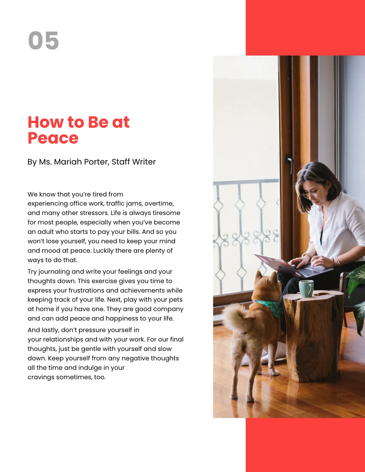 Free Minimalist Layout Magazine Template to Edit Online