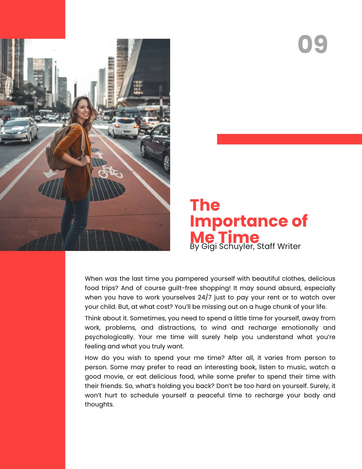 Free Minimalist Layout Magazine Template to Edit Online