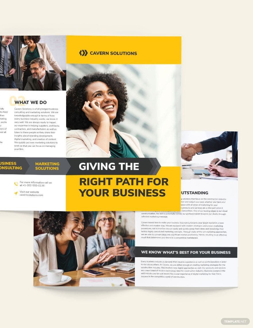 Business Analyst Bi-Fold Brochure Template