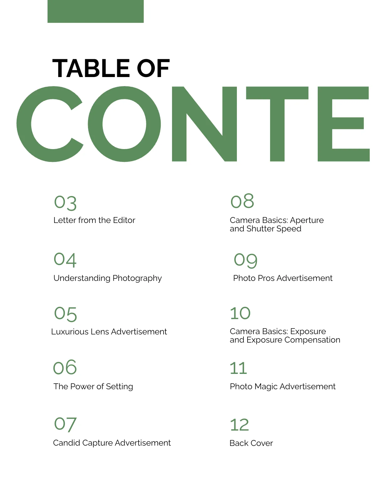 Free Minimalist Photography Magazine Template to Edit Online