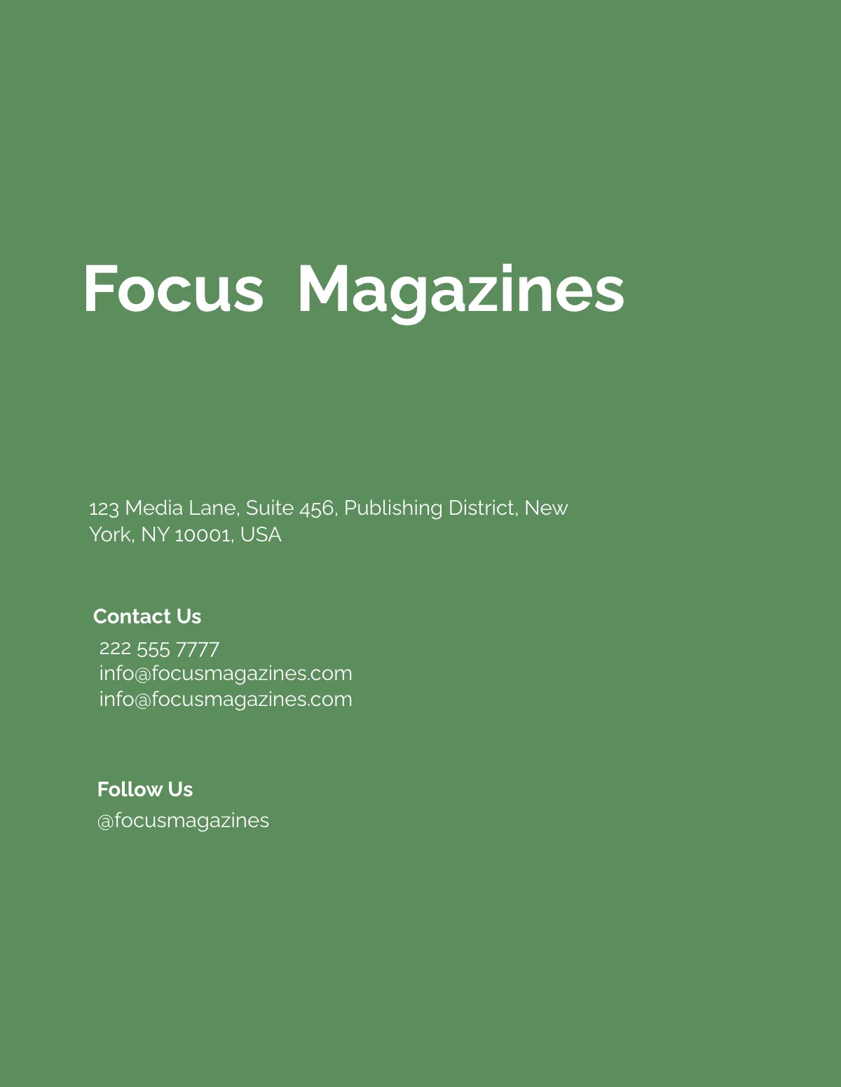 Free Minimalist Photography Magazine Template to Edit Online