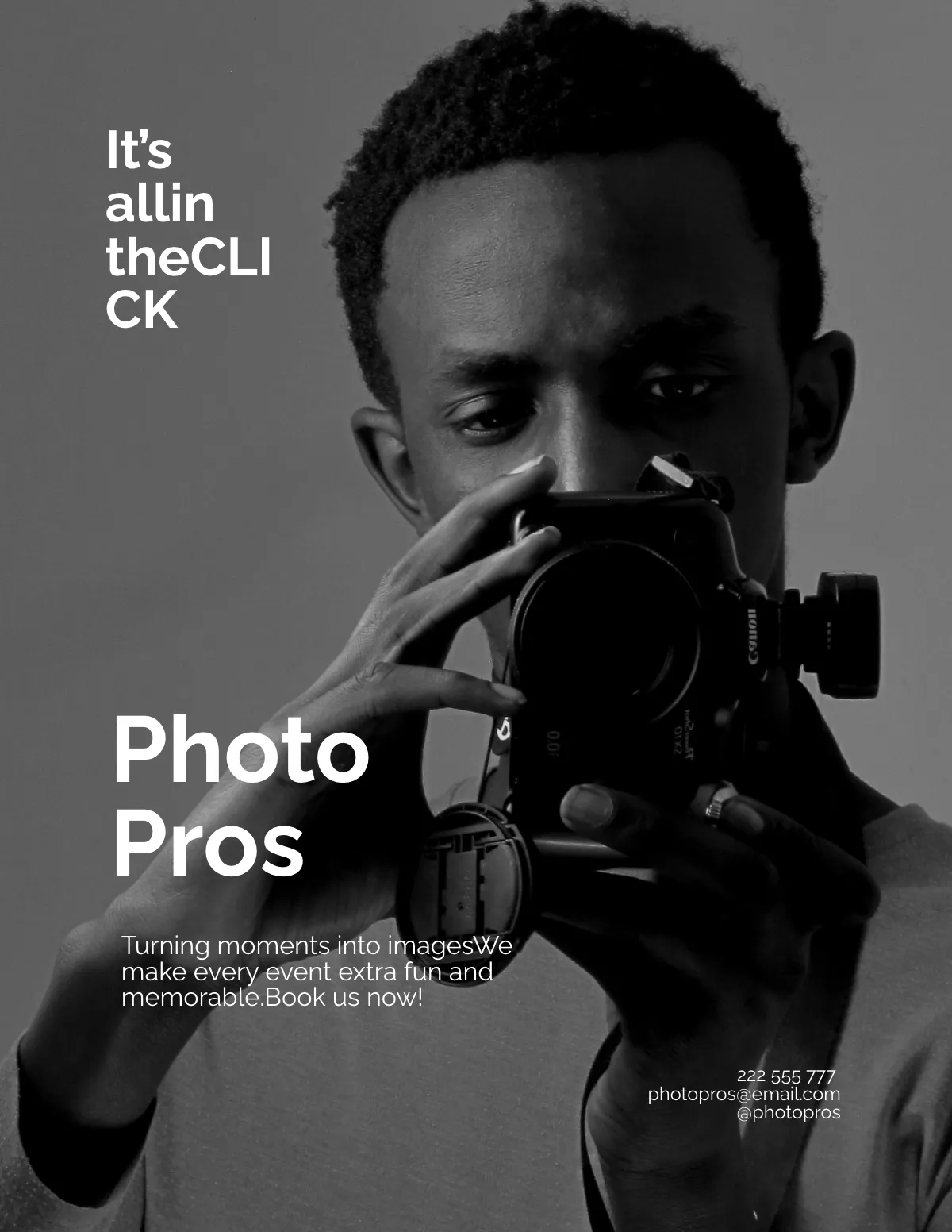 Free Minimalist Photography Magazine Template to Edit Online
