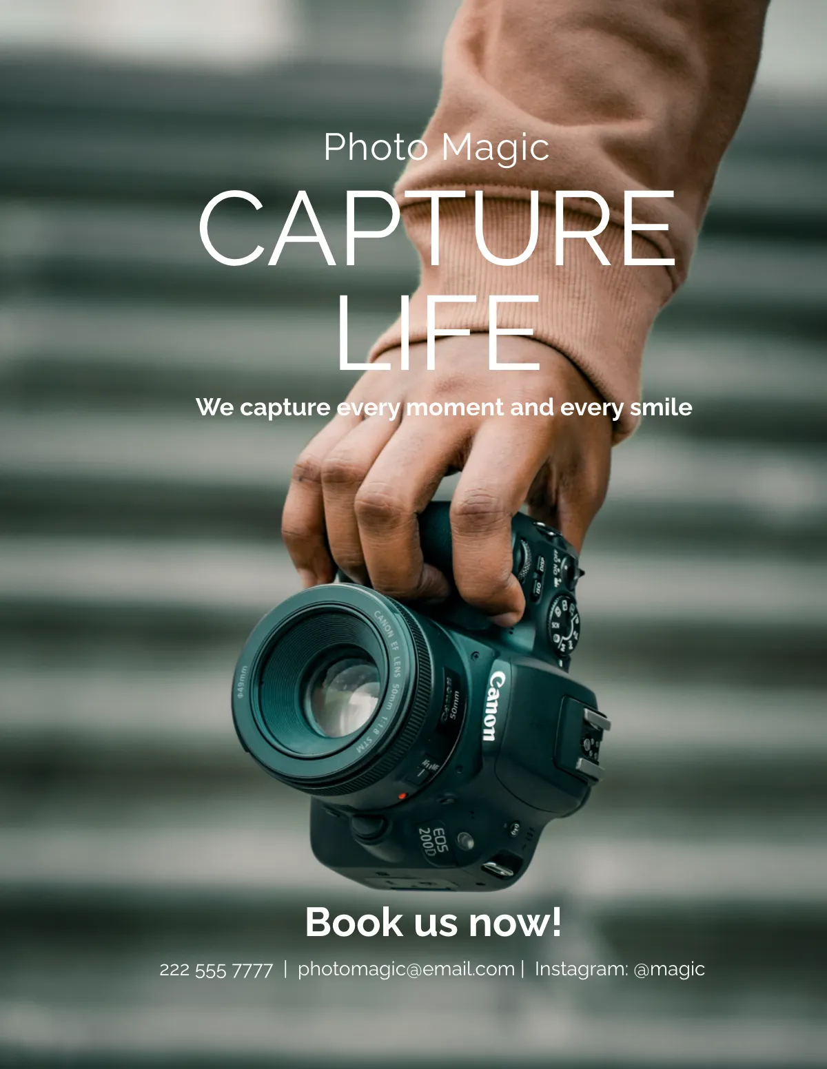 Free Minimalist Photography Magazine Template to Edit Online