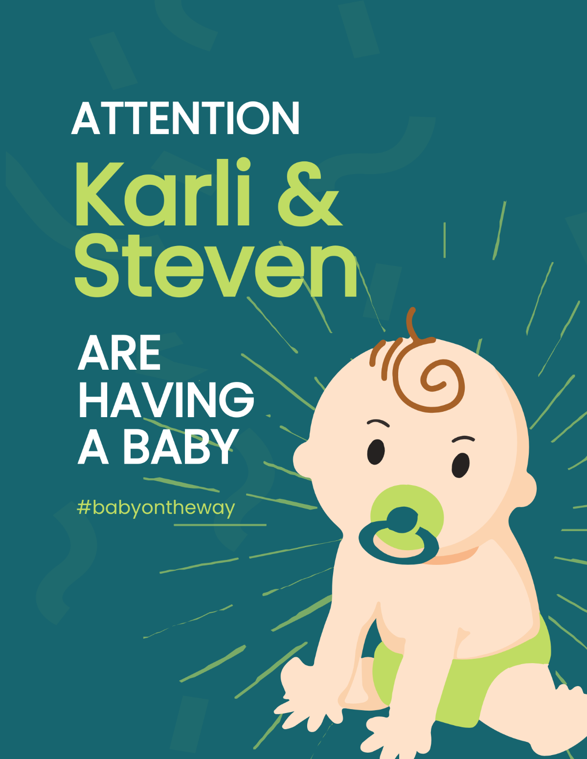 Free Baby Announcement Flyer Template
