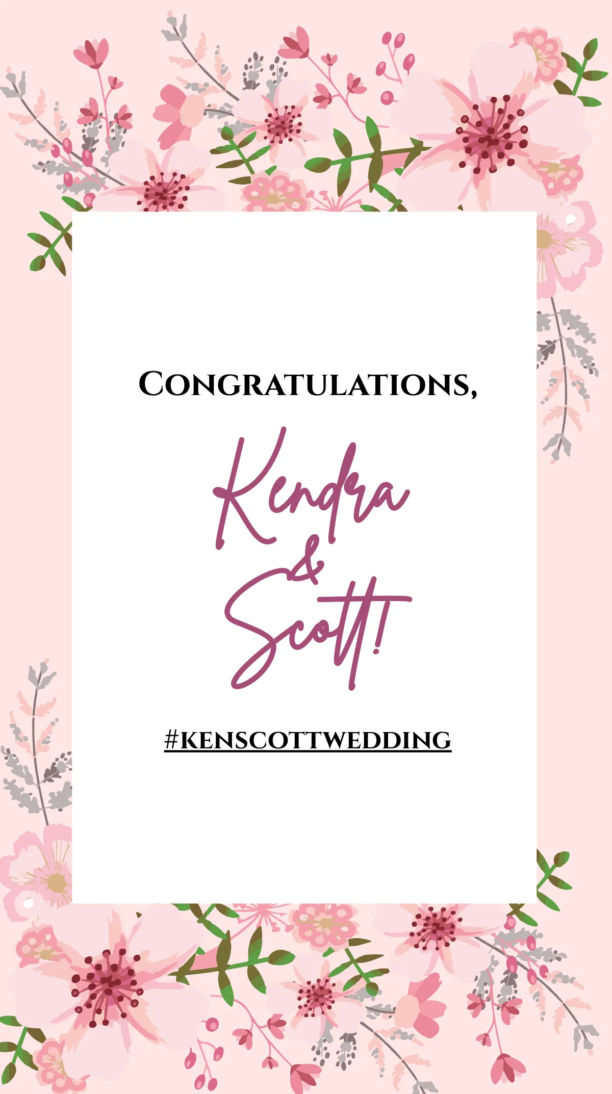 Free Wedding Announcement Instagram Story Template to Edit Online