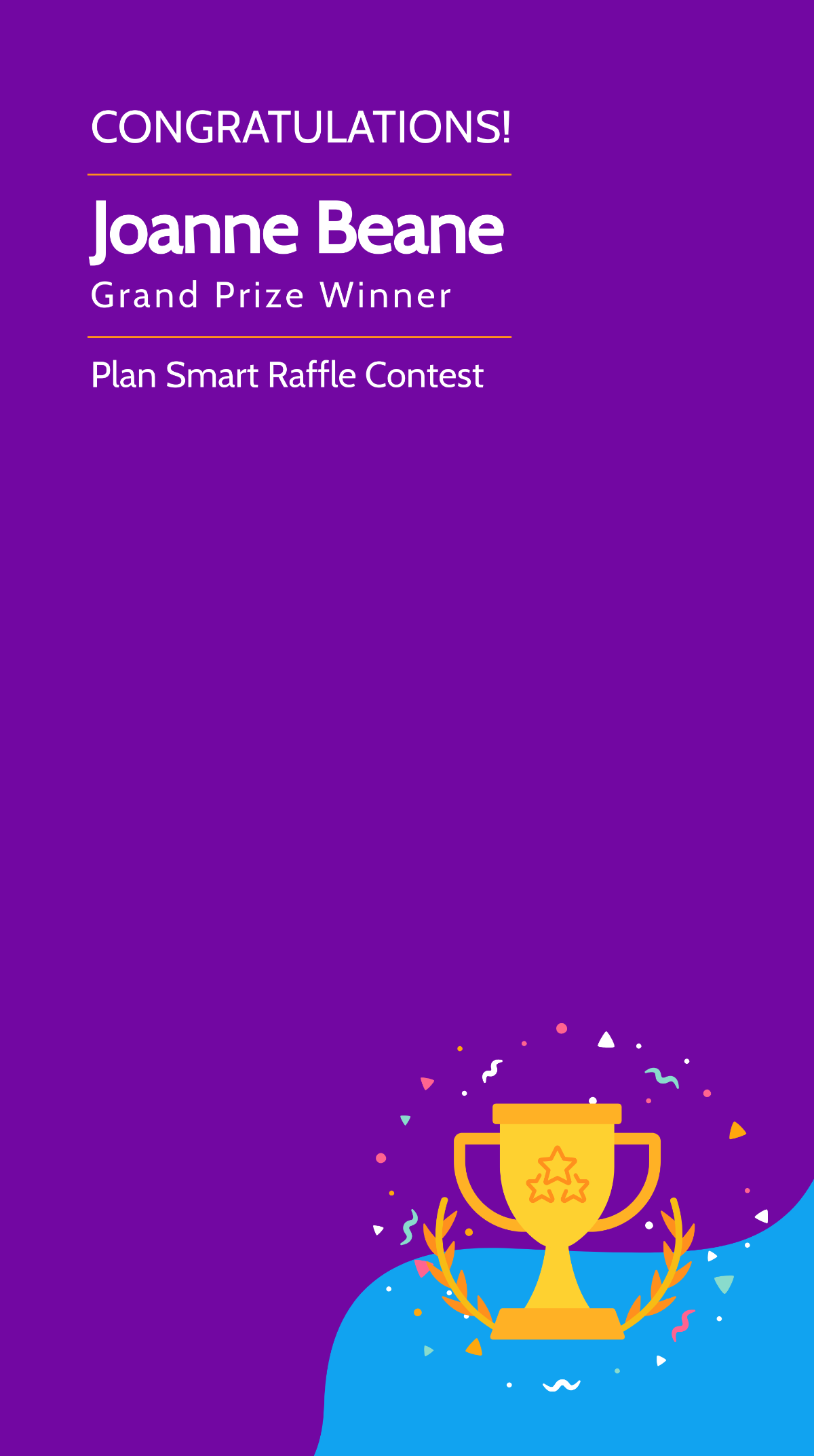 Free Contest Winner Announcement Snapchat Geofilter Template