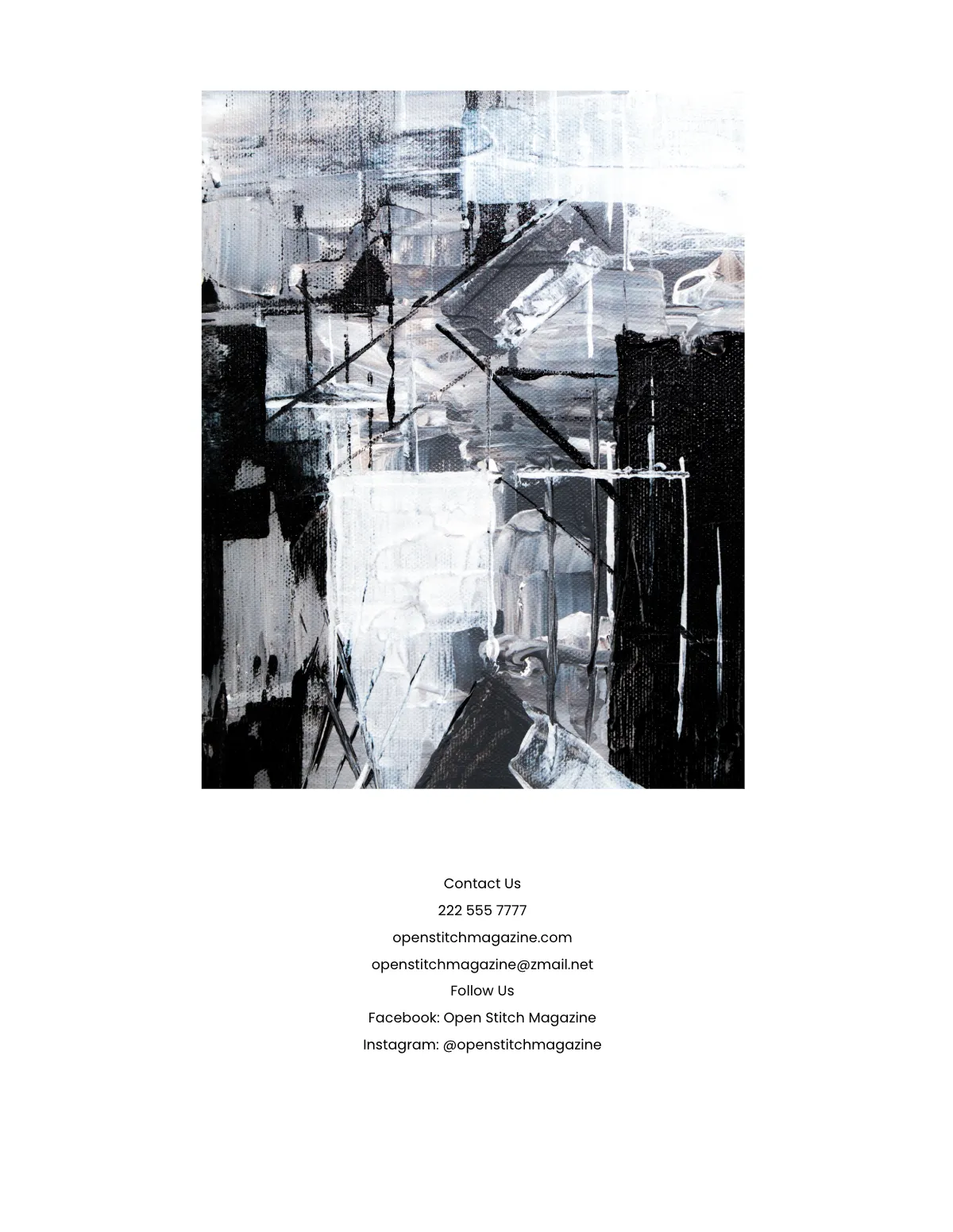 Free Black and White Minimalist Magazine Template to Edit Online