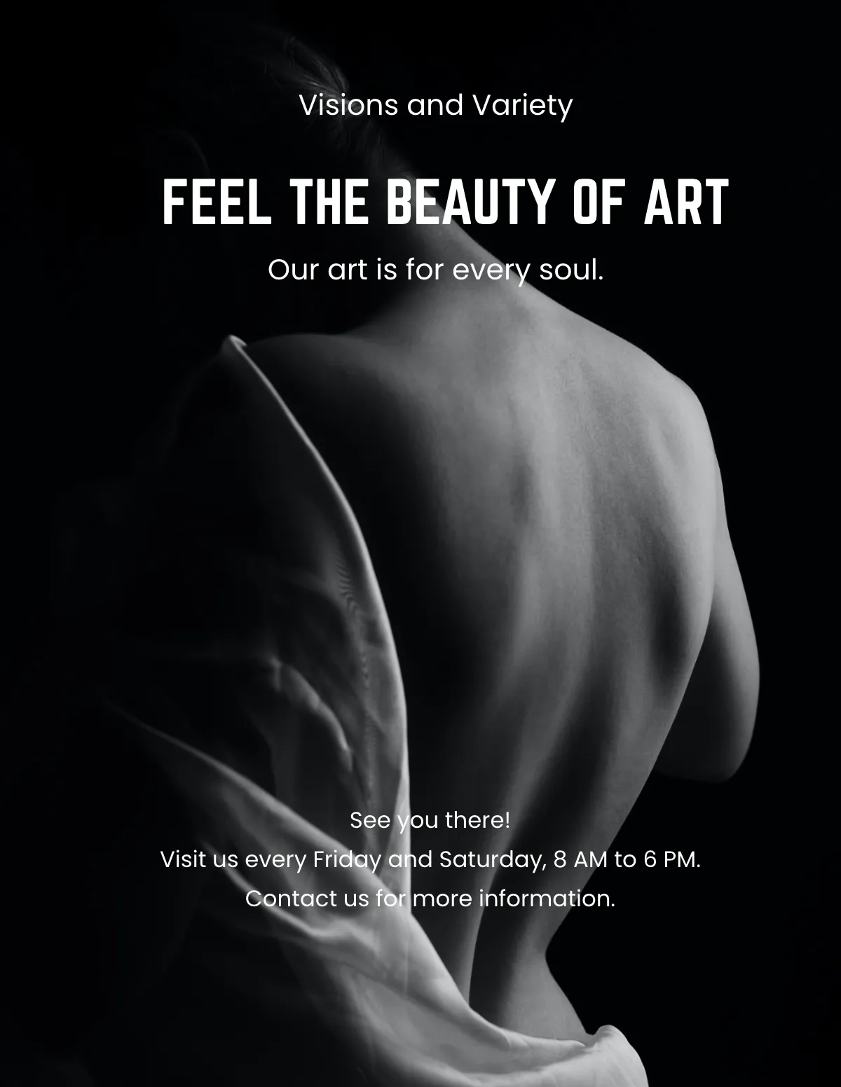 Free Black and White Minimalist Magazine Template to Edit Online