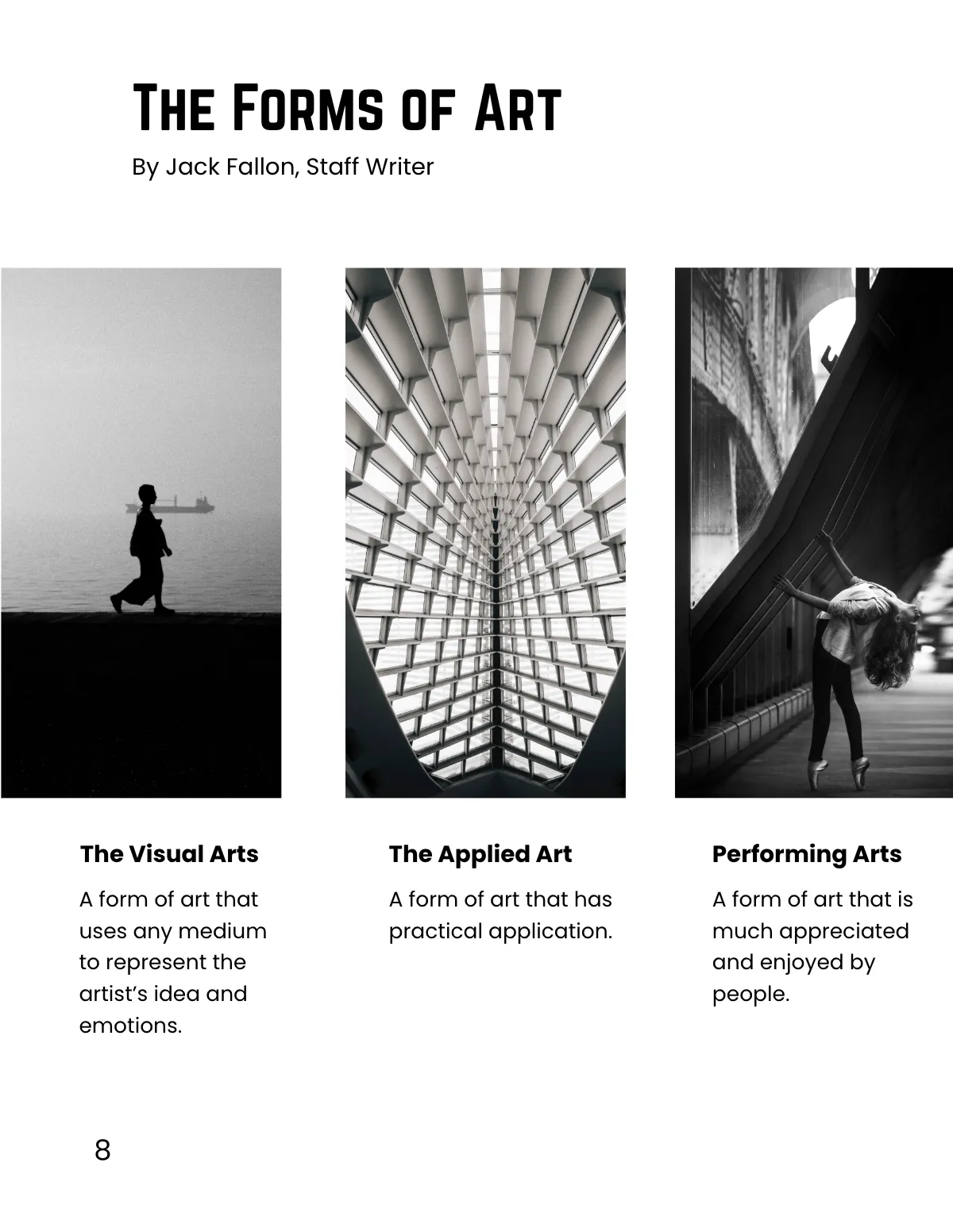 Free Black and White Minimalist Magazine Template to Edit Online