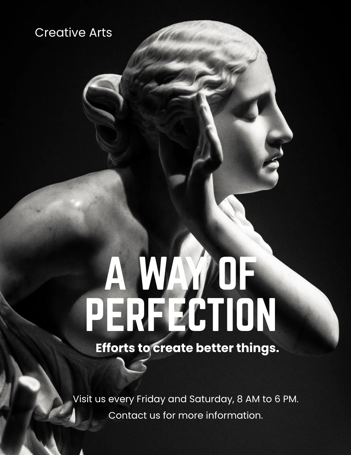 Free Black and White Minimalist Magazine Template to Edit Online