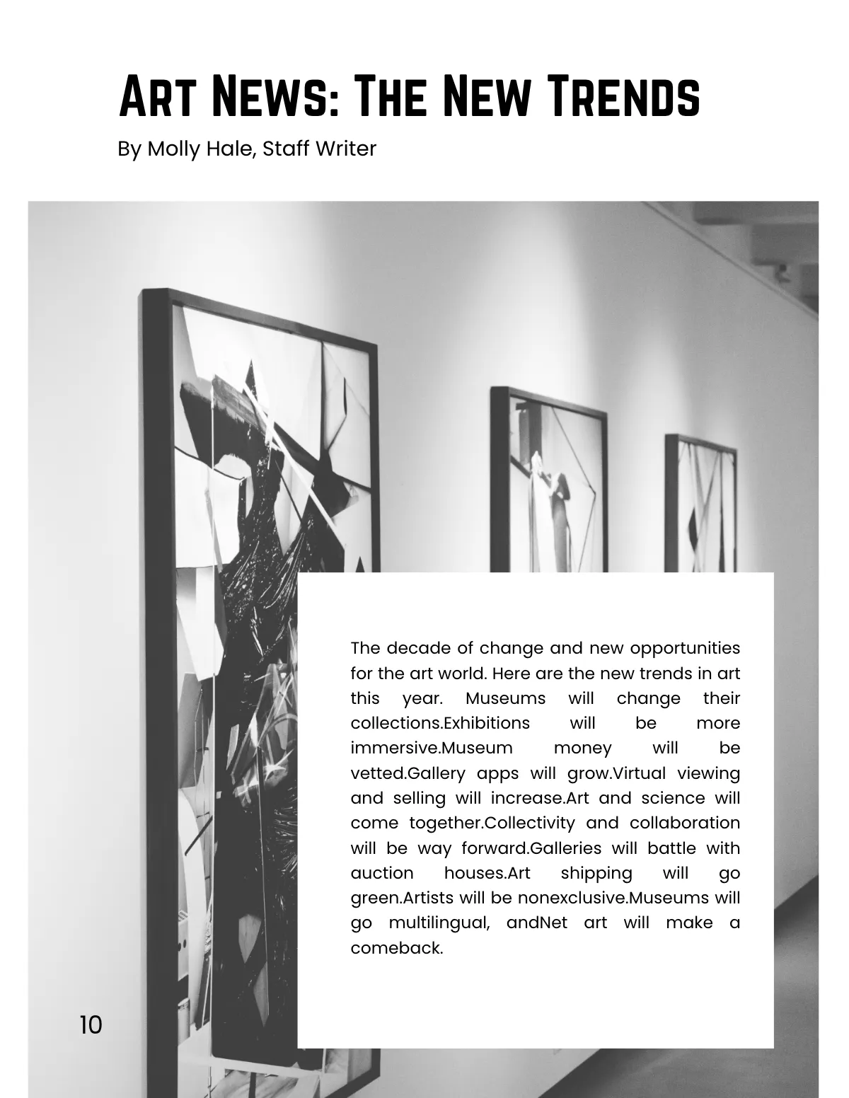 Free Black and White Minimalist Magazine Template to Edit Online