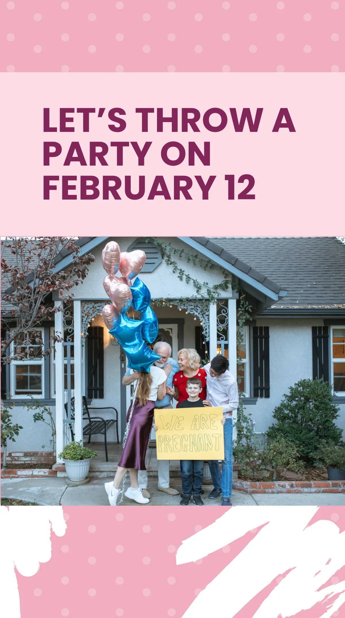 Free Pregnancy Announcement Instagram Story Template to Edit Online