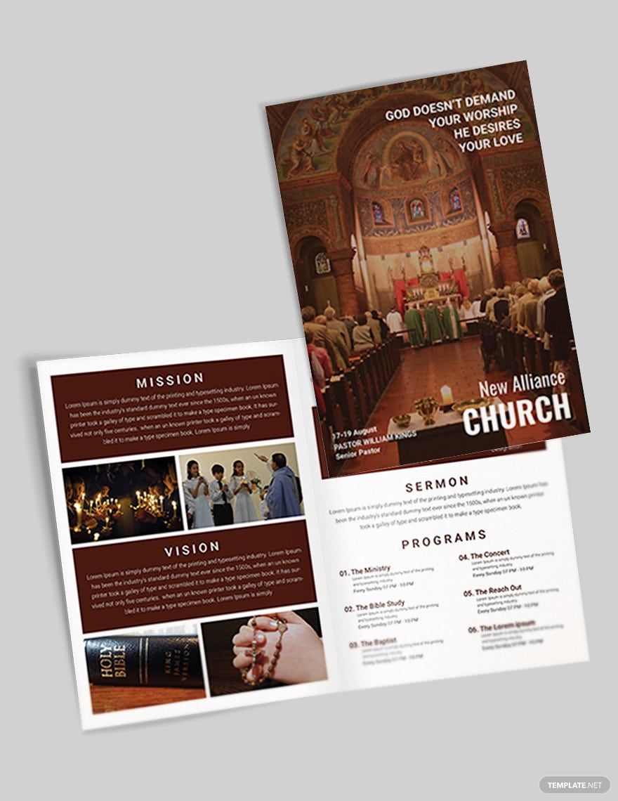 Modern Church A4 Brochure Template