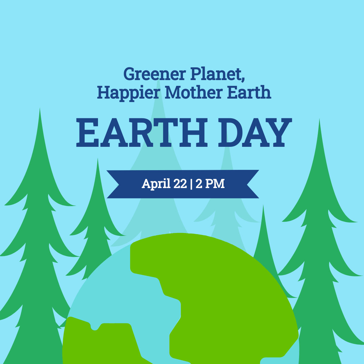 Earth Day Ad Linkedin Post Template