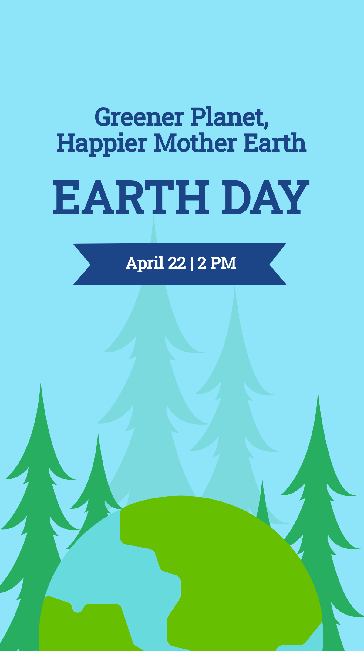 Earth Day Ad Whatsapp Post Template