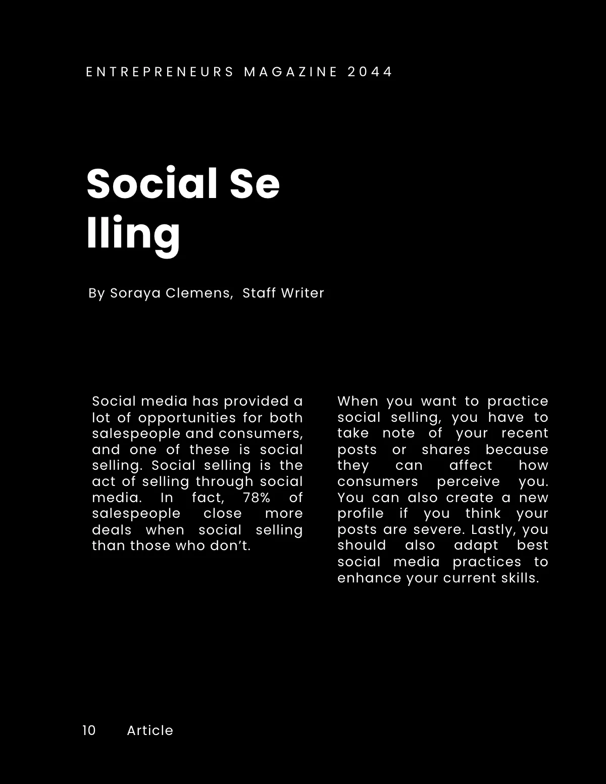 Free Professional Sales Magazine Template to Edit Online