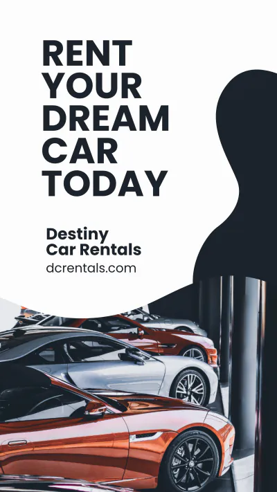 Free Luxury Car Rental Instagram Story Template to Edit Online