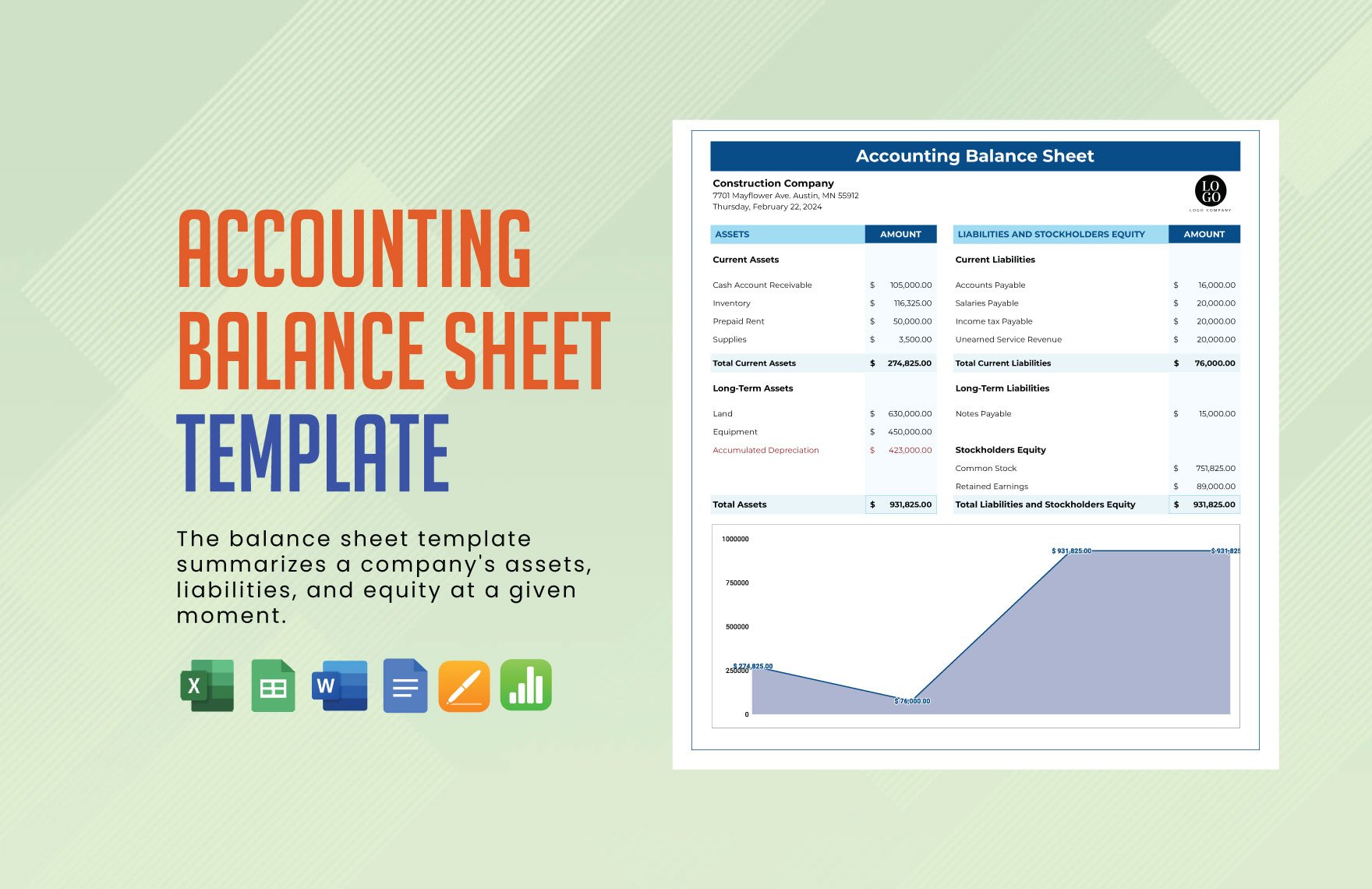 Accounting Balance Sheet Template in Word, Google Docs, Excel, PDF, Google Sheets, Apple Pages, Apple Numbers