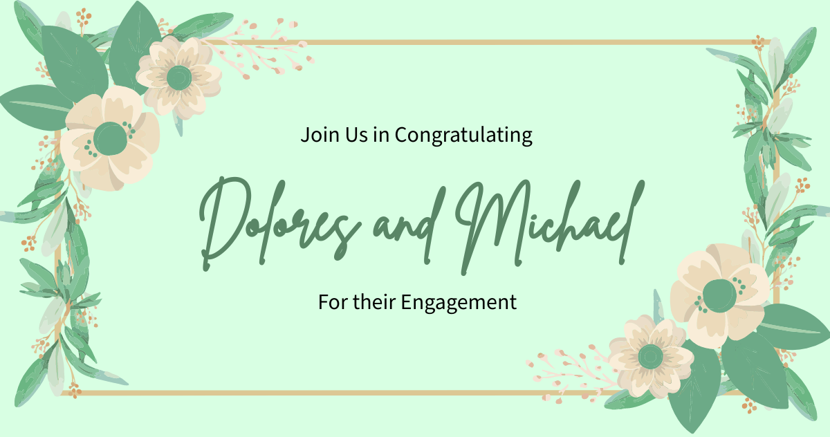 Free Engagement Announcement Facebook Post Template