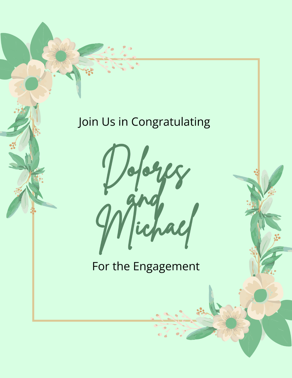 Free Engagement Announcement Flyer Template