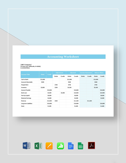77+ FREE Worksheet Templates [Edit & Download] | Template.net