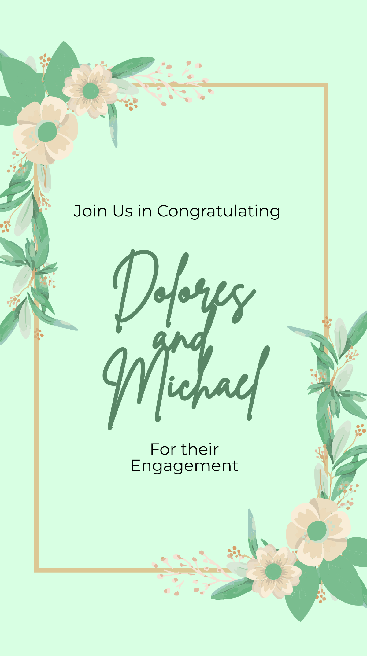 Engagement Announcement Instagram Story Template