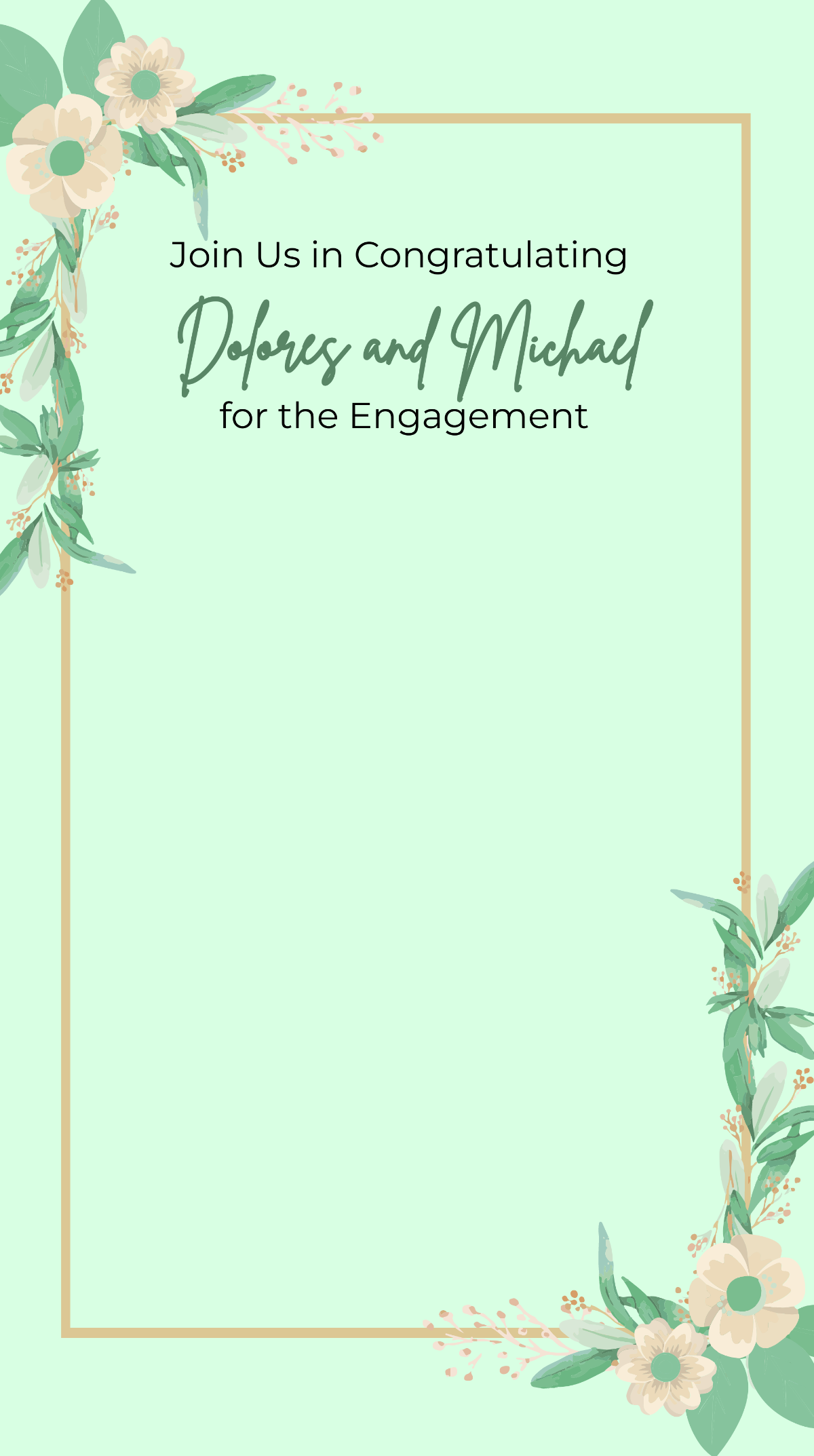 Engagement Announcement Snapchat Geofilter Template