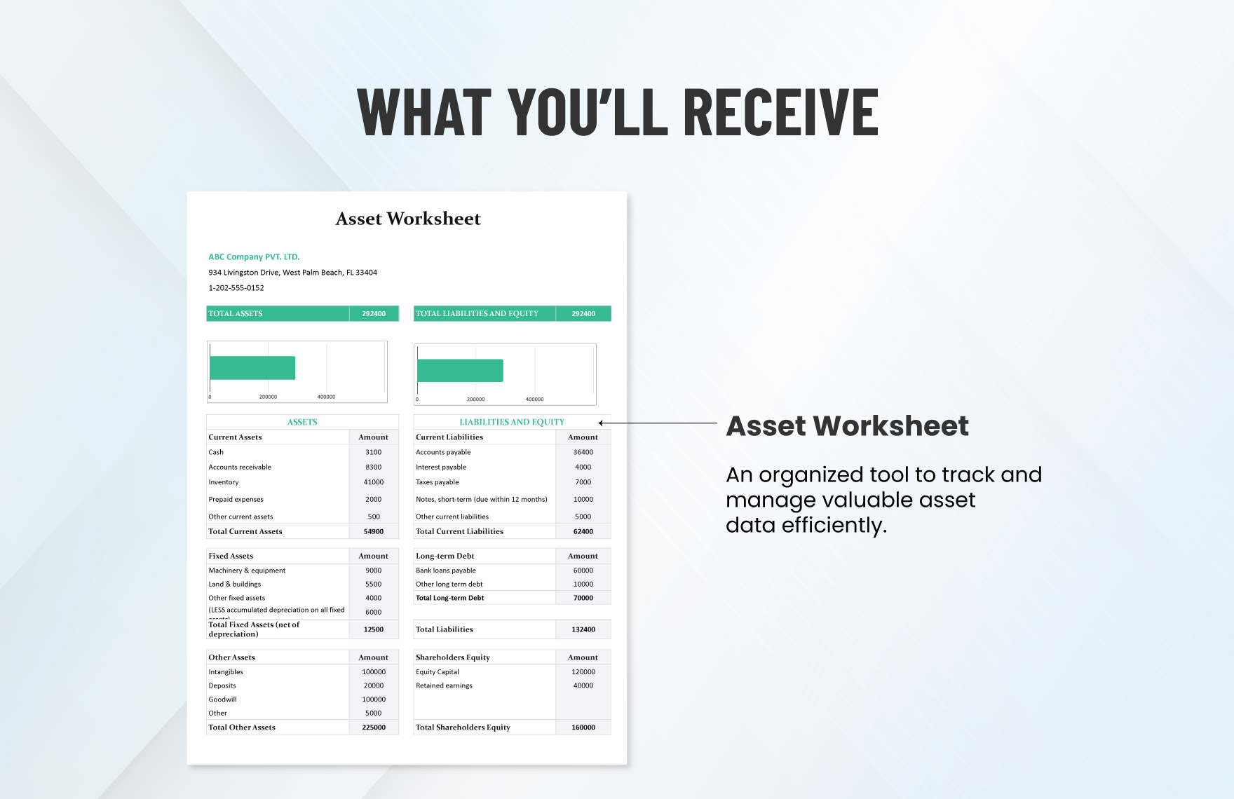 Asset Worksheet Template