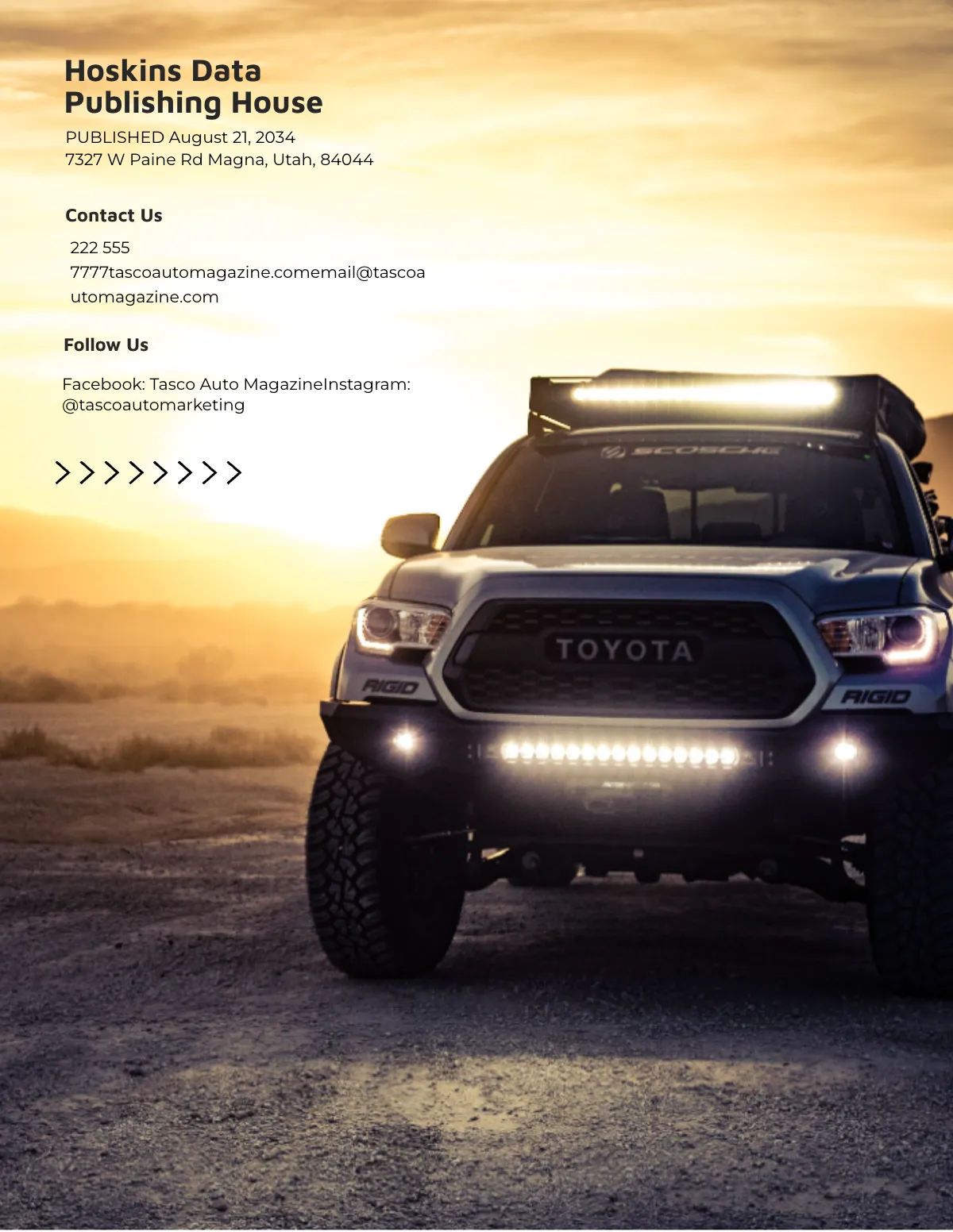 Free Auto Sales Magazine Template to Edit Online