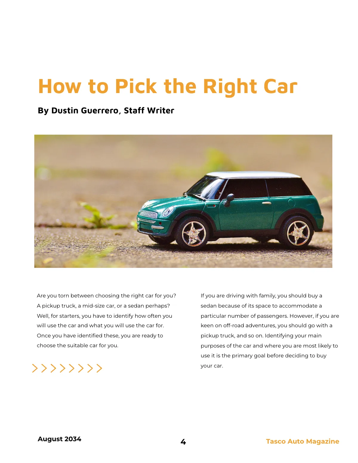 Free Auto Sales Magazine Template to Edit Online