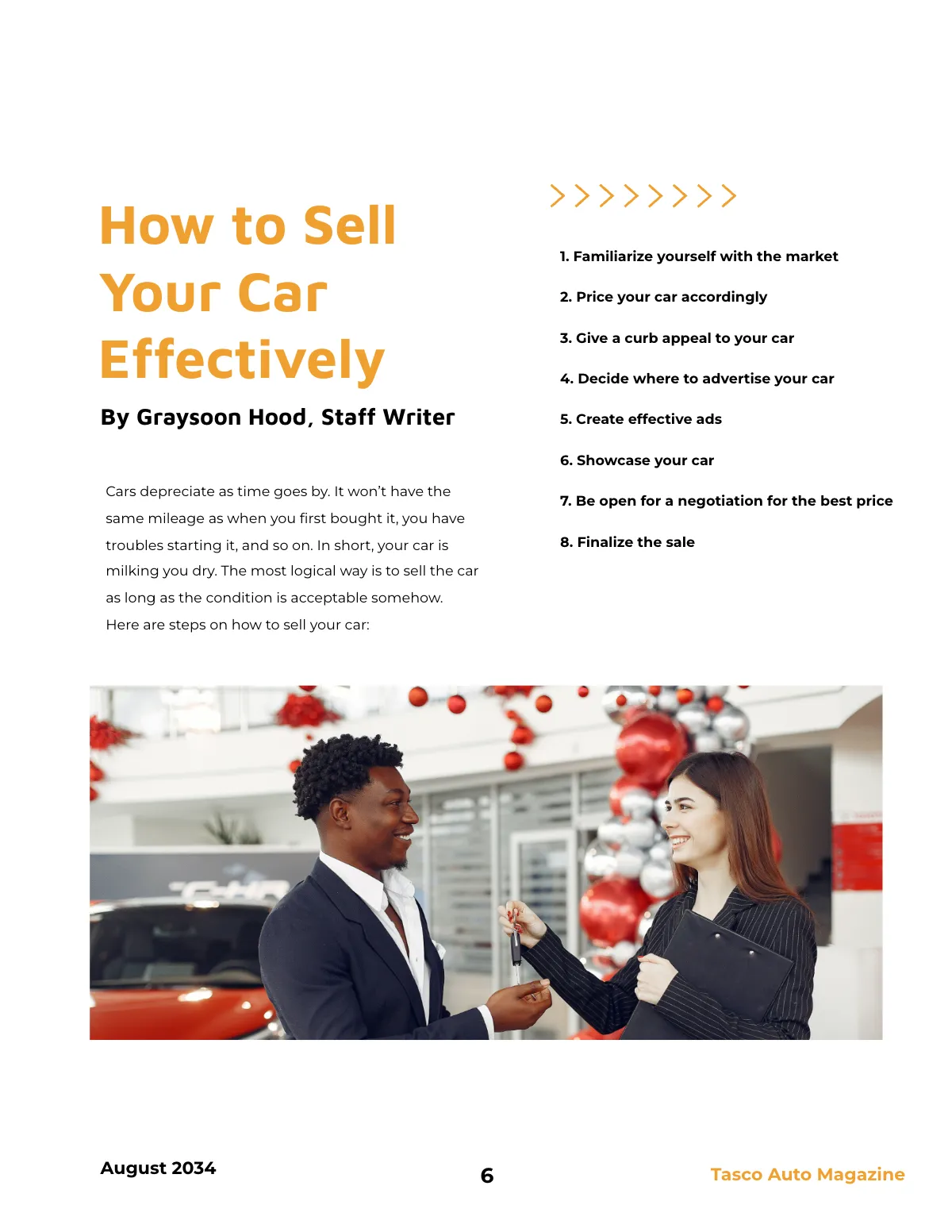 Free Auto Sales Magazine Template to Edit Online