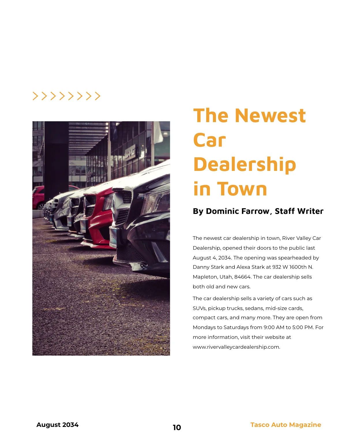 Free Auto Sales Magazine Template to Edit Online
