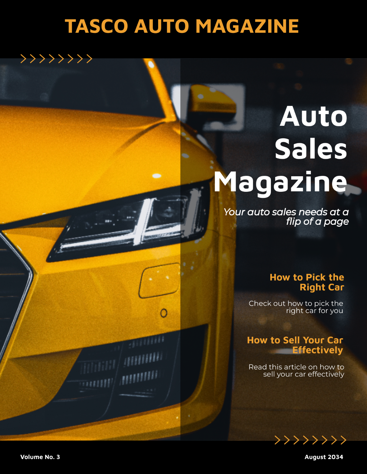 Auto Sales Magazine Template - Edit Online & Download