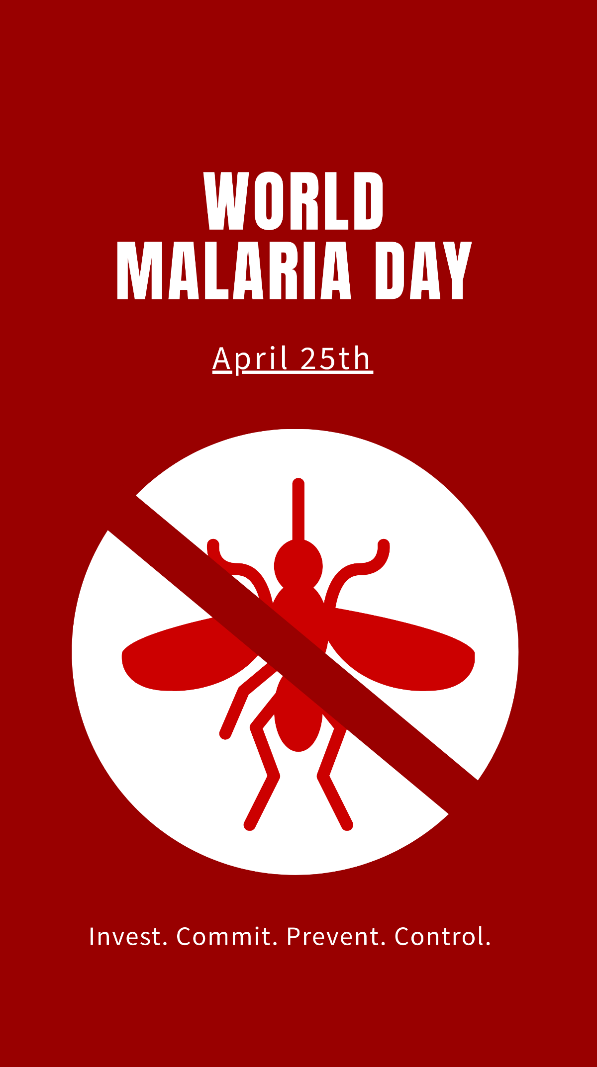 World Malaria Day Whatsapp Post Template