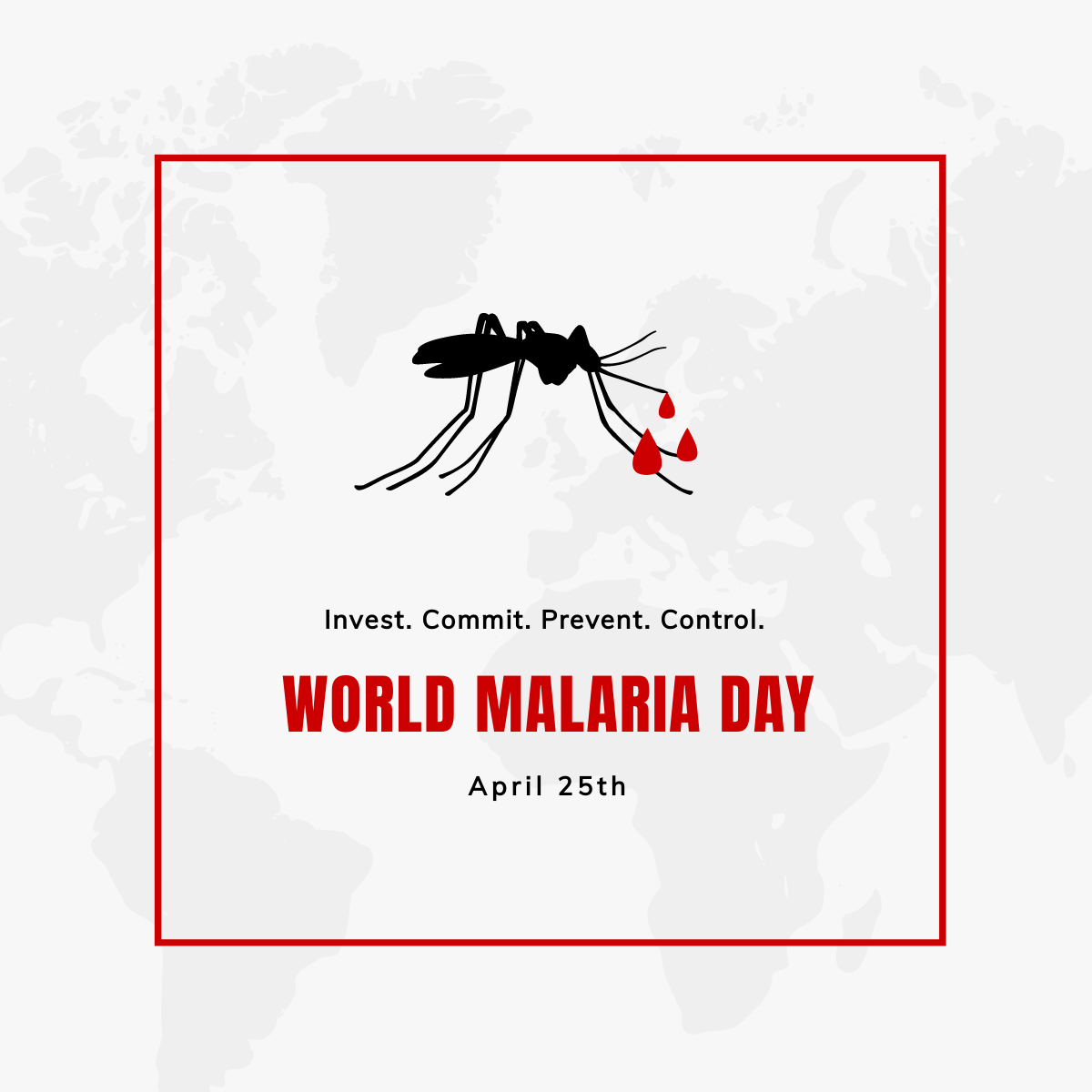 Free World Malaria Day Linkedin Post Template