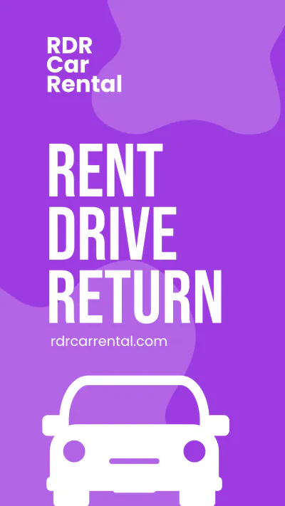 Free Simple Car Rental Instagram Story Template to Edit Online