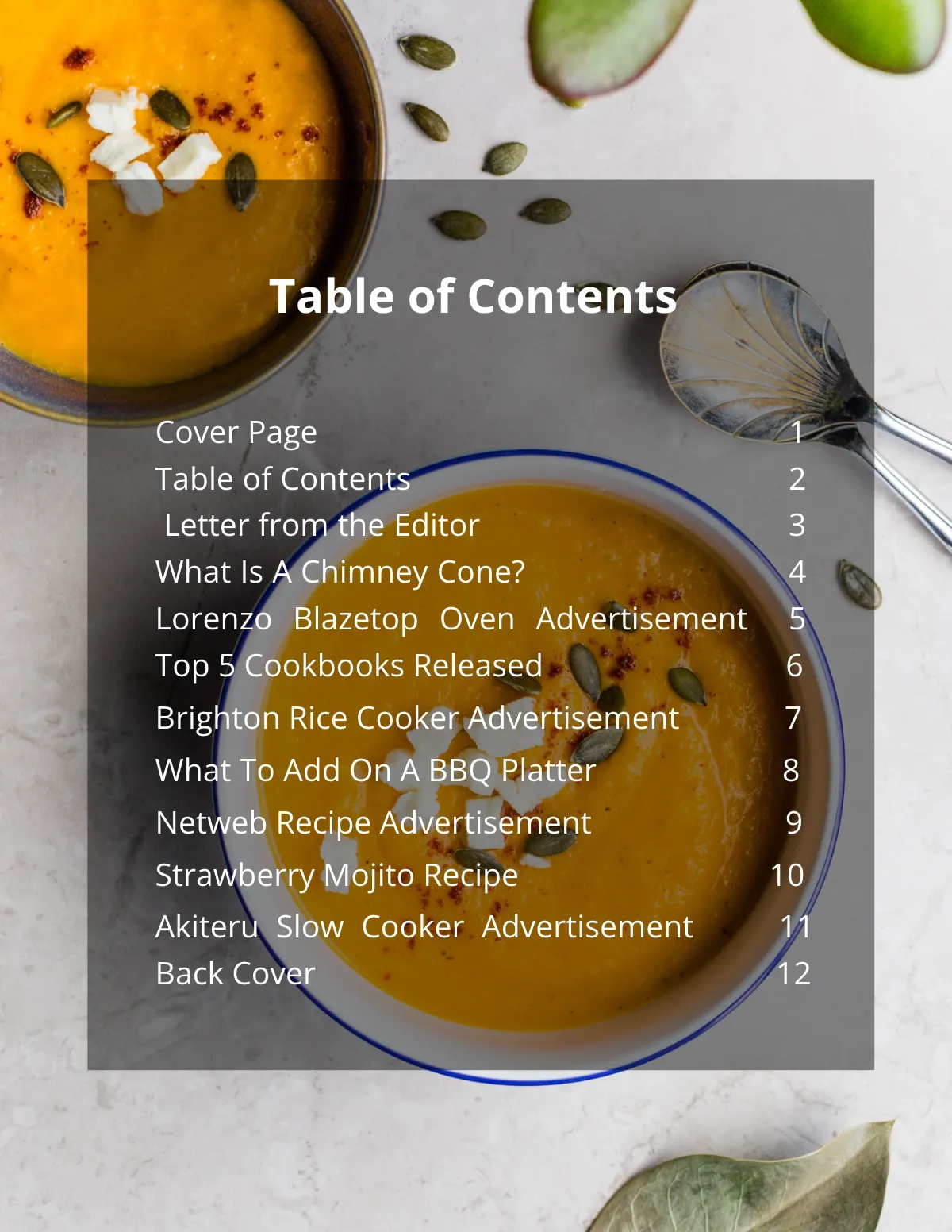 Free Simple Cooking Magazine Template to Edit Online
