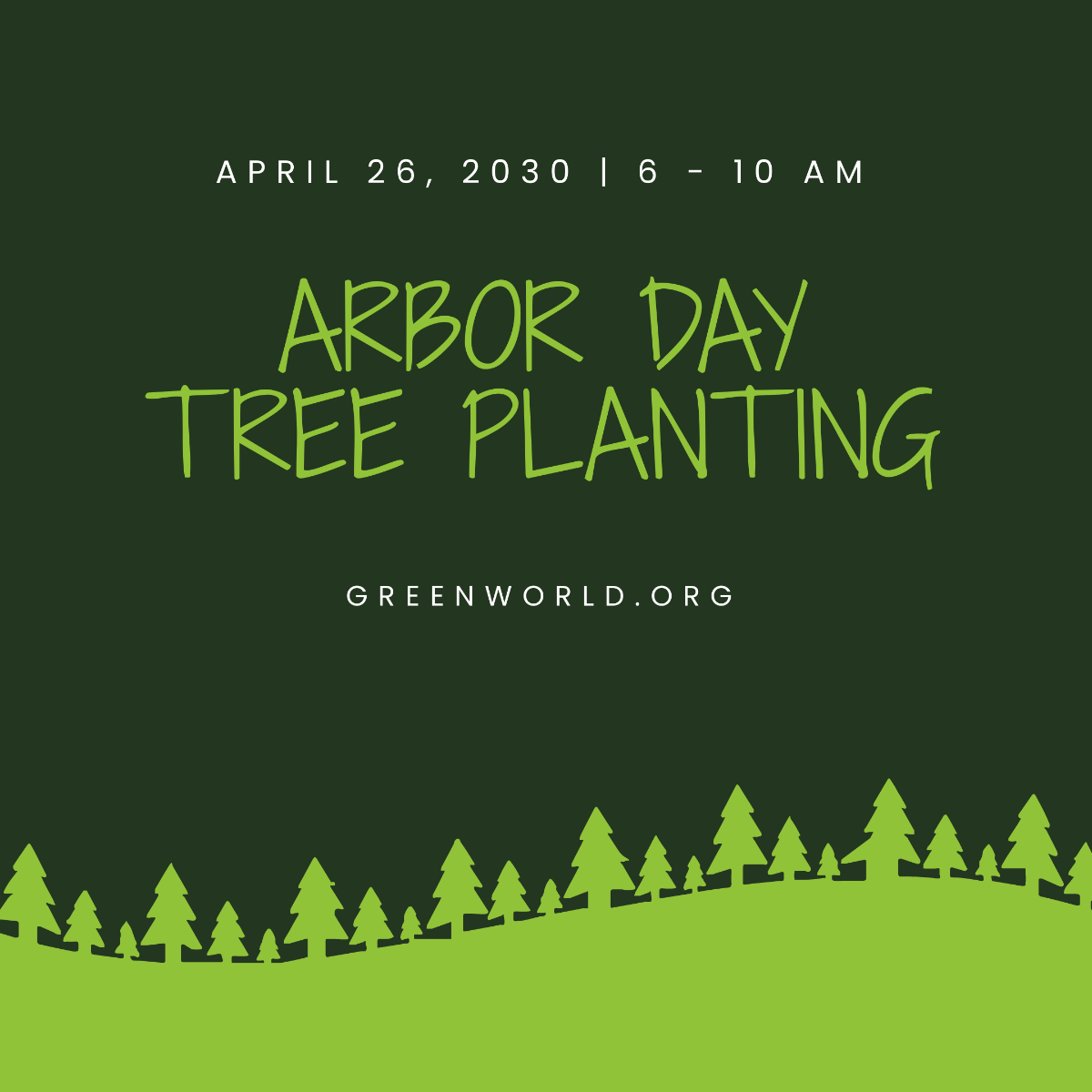 Arbor Day Event Instagram Post Template
