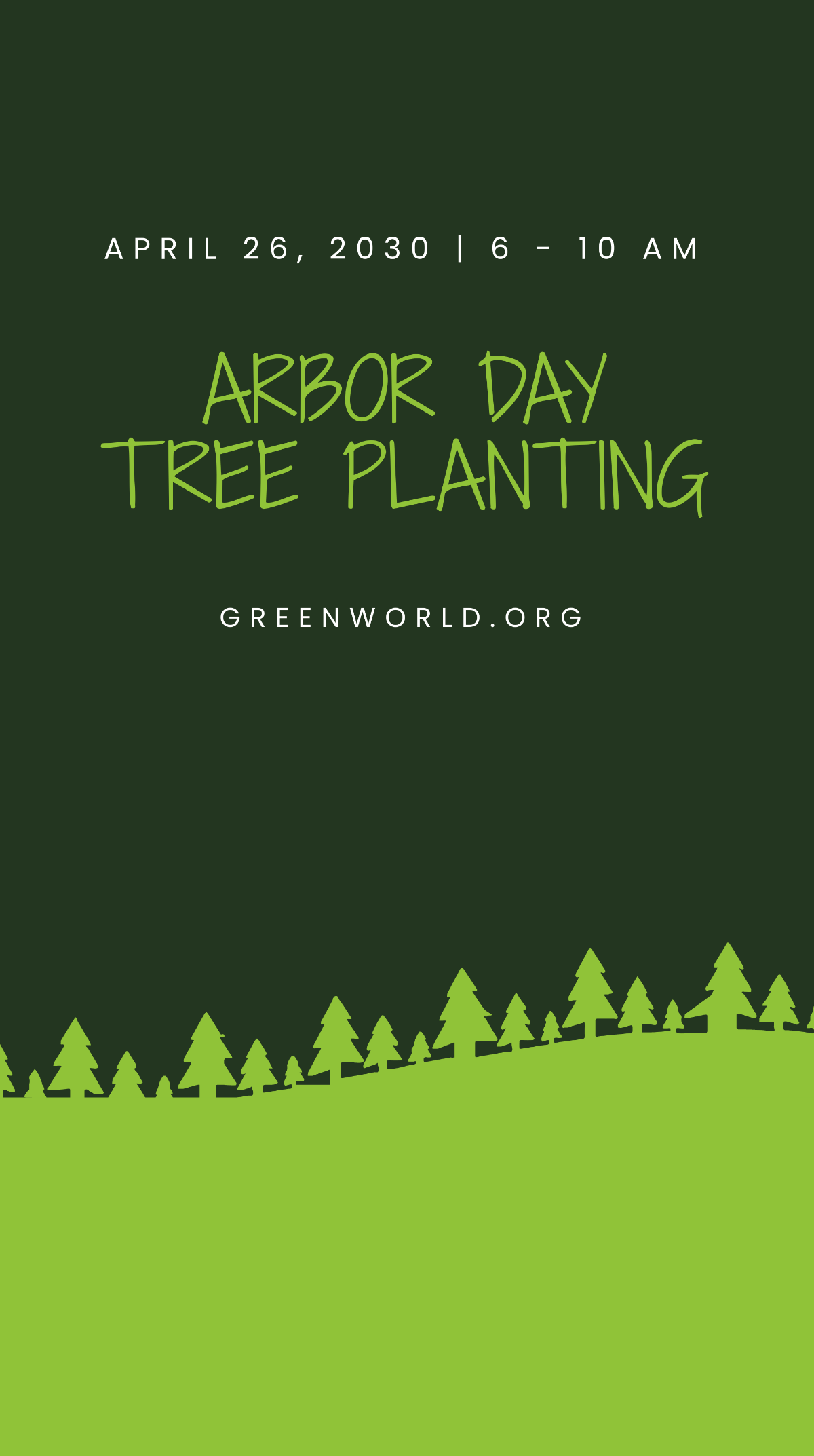 Arbor Day Event Whatsapp Post Template