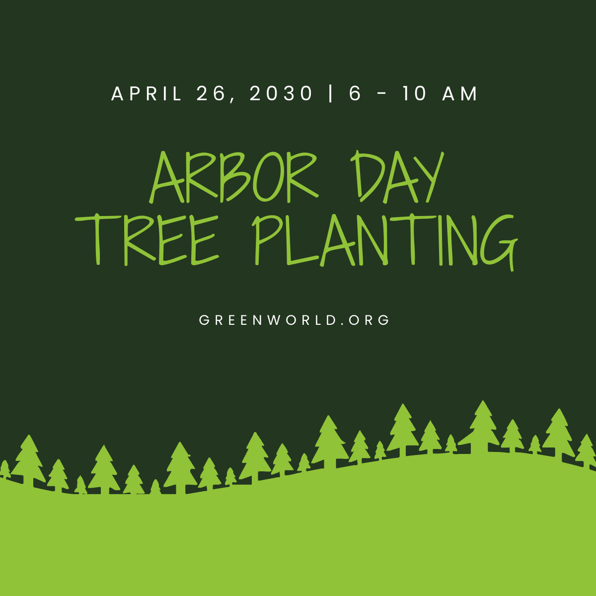Free Arbor Day Event Linkedin Post Template