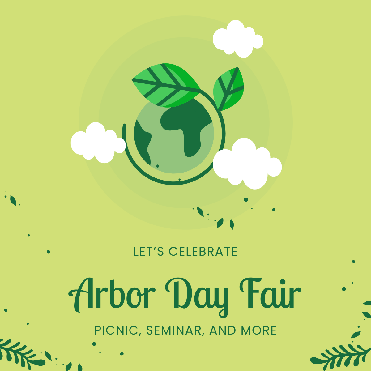 Arbor Day Celebration Linkedin Post Template