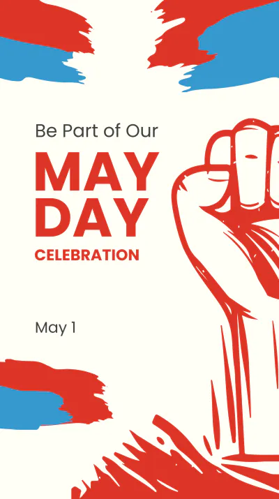 Free May Day Event Instagram Story Template to Edit Online