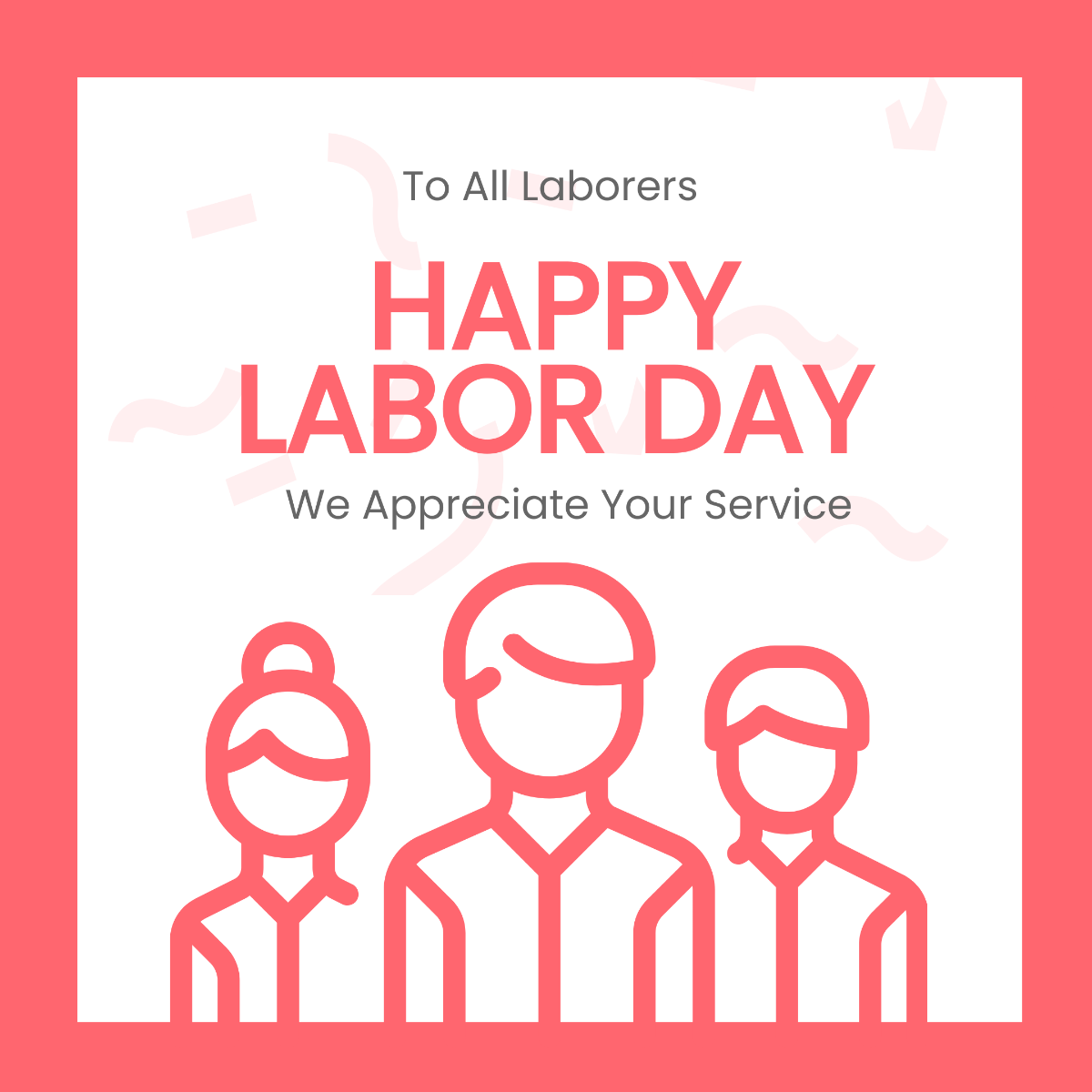 Free Happy Labor Day Instagram Post Template