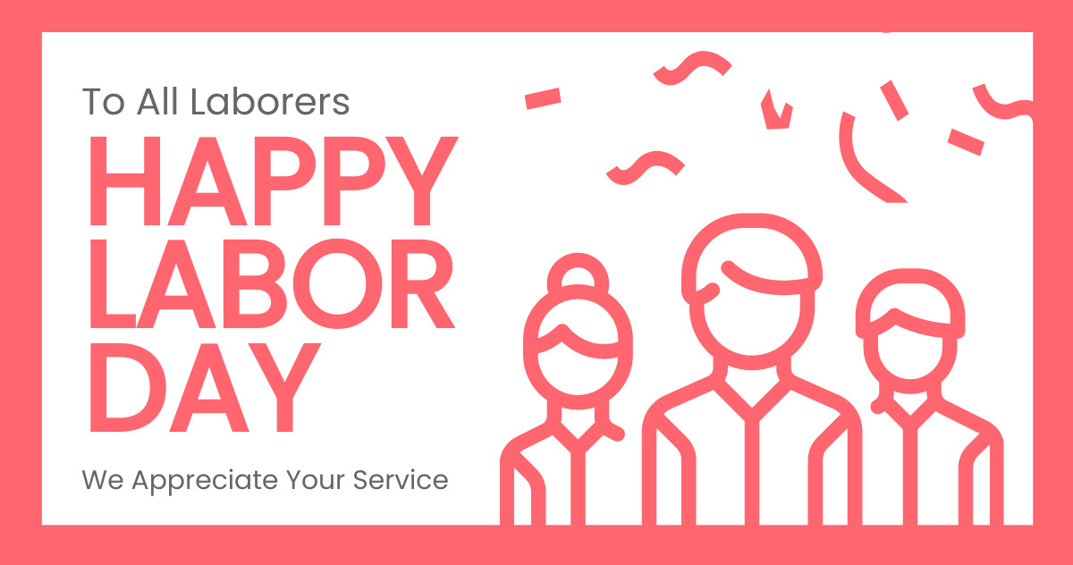 Free Happy Labor Day Facebook Post Template