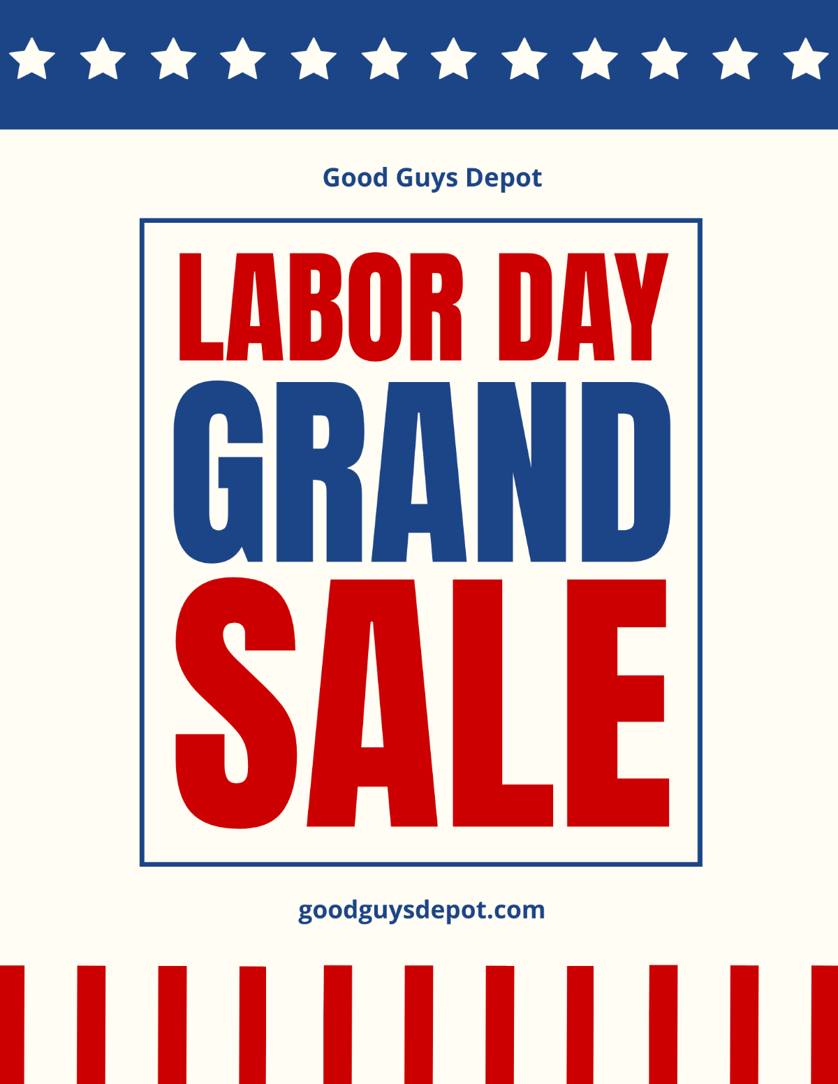 Labor Day Sale Flyer Template - Edit Online & Download