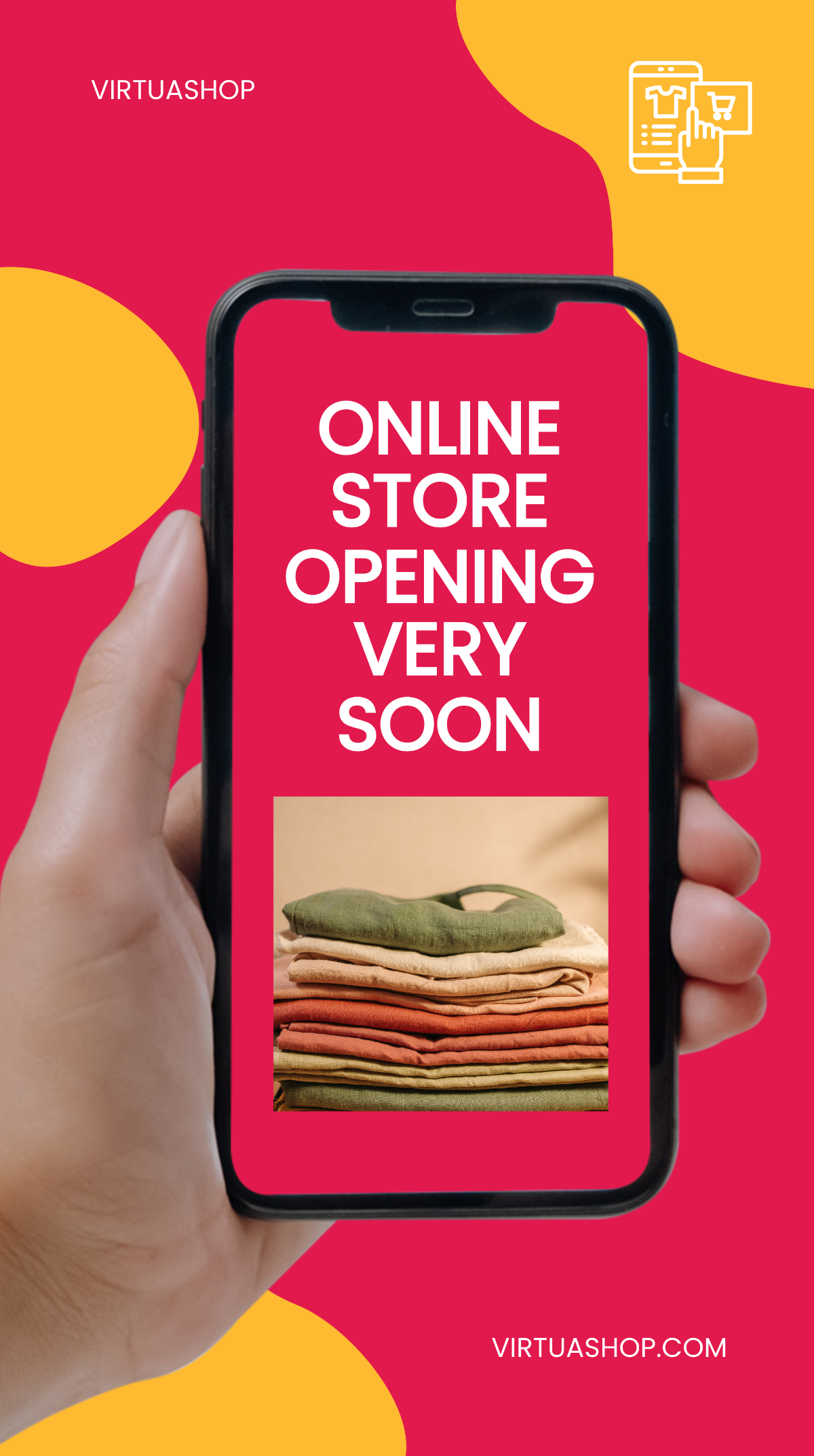 Online Store Open Announcement Instagram Story Template