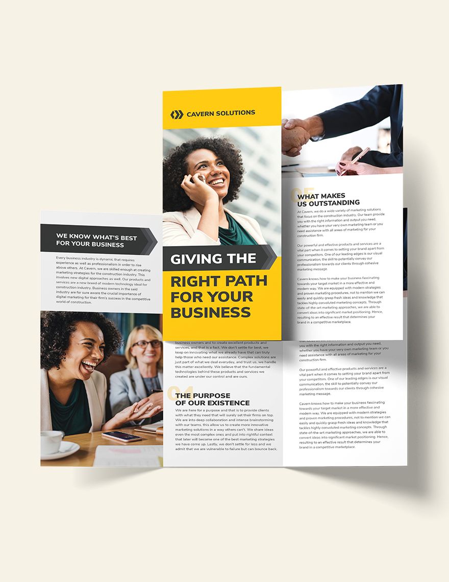 Business Analyst Tri-Fold Brochure Template