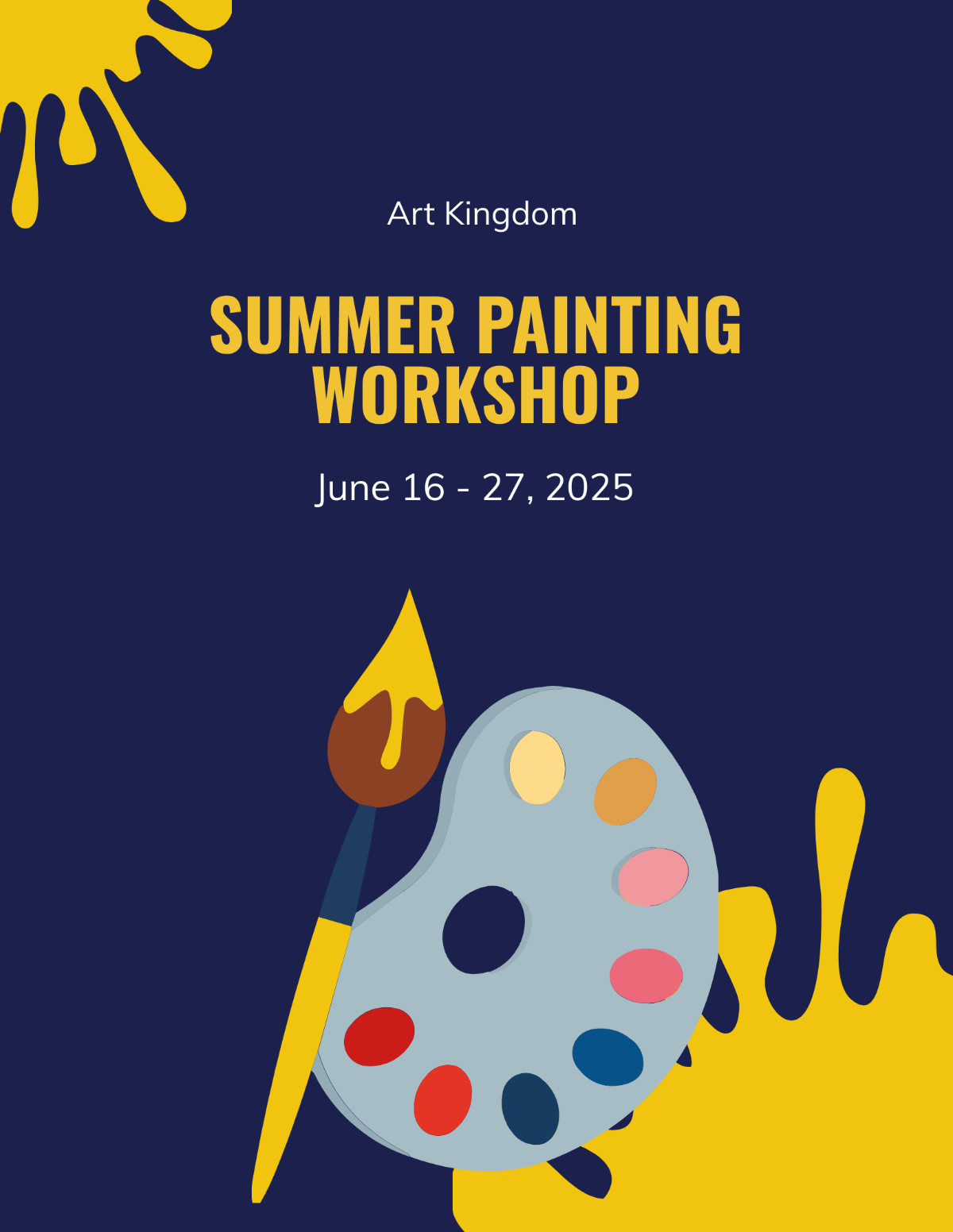 Painting Workshop Flyer Template - Edit Online & Download